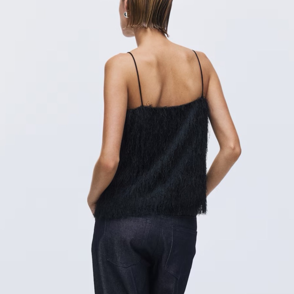 H&M black fringe top - Picture 4 of 6